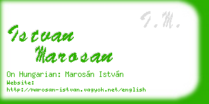 istvan marosan business card